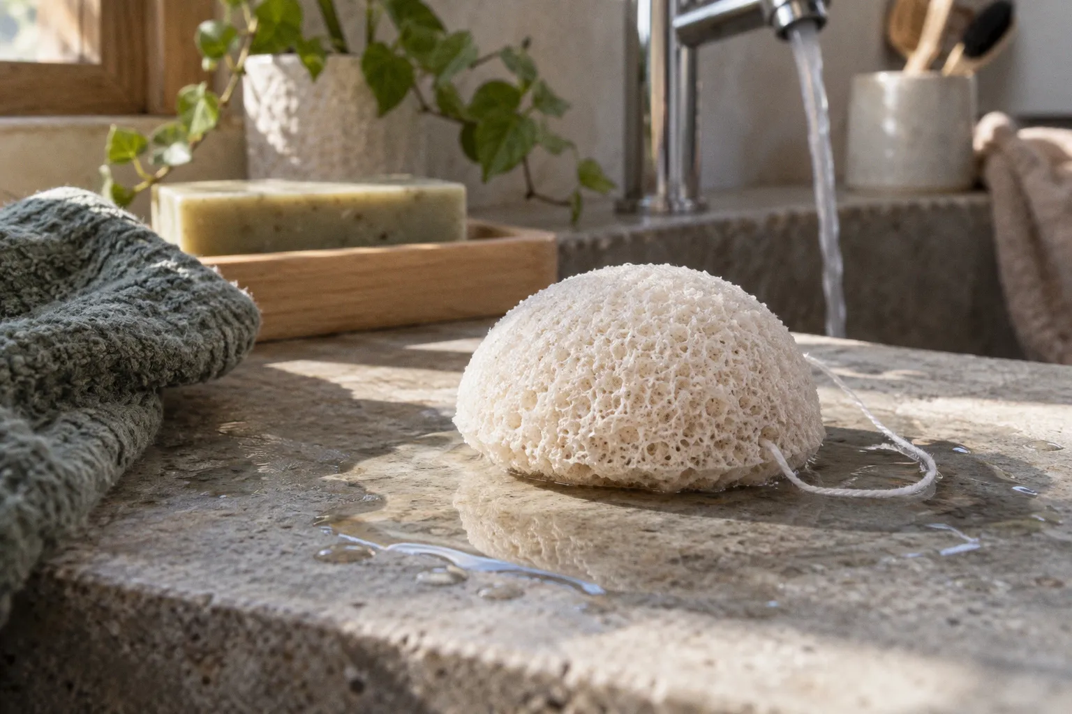 Éponge konjac : pourquoi je la remplace tous les deux mois