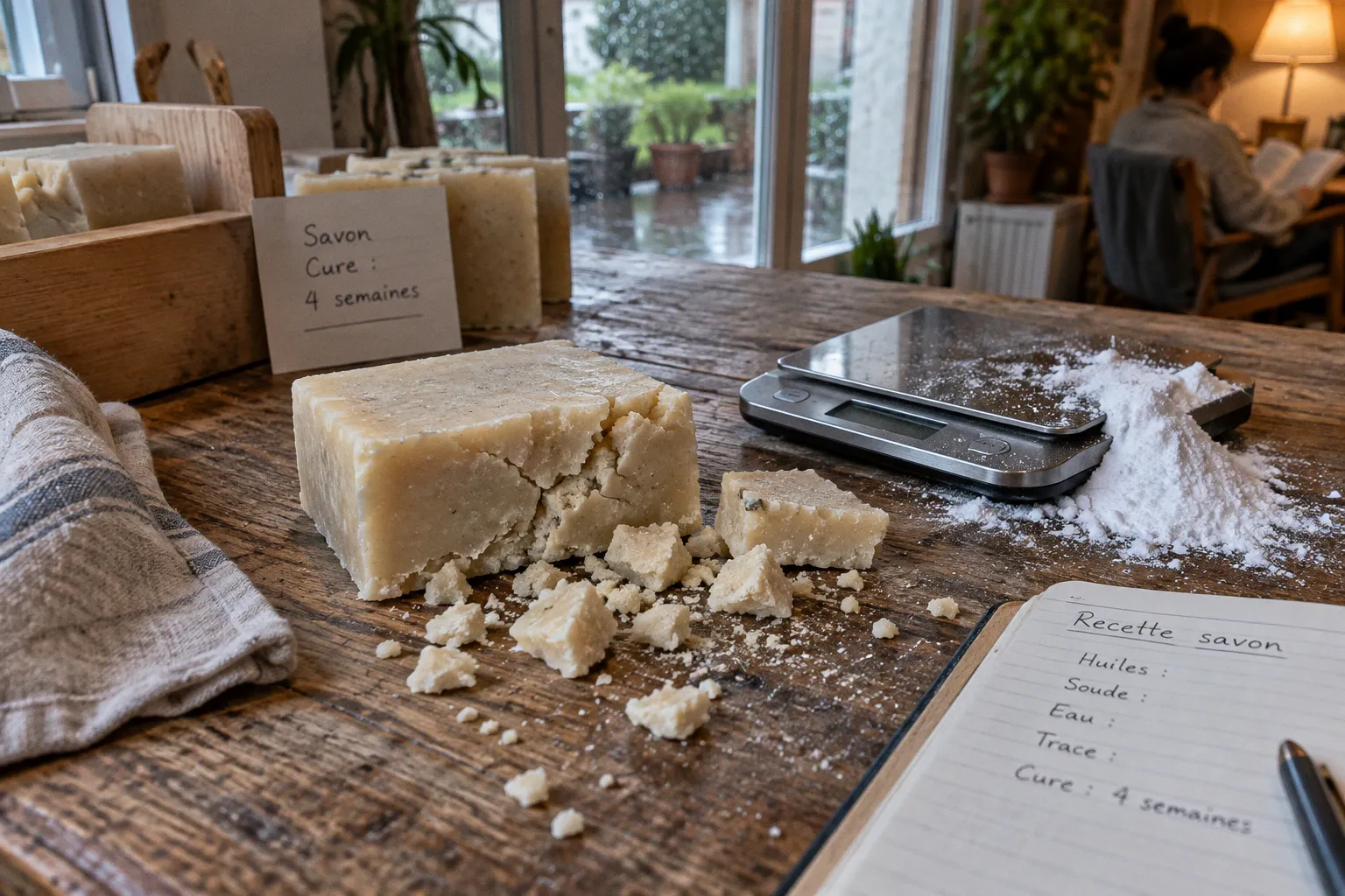 Savon saponifié à froid qui s'effrite : mon erreur de dosage